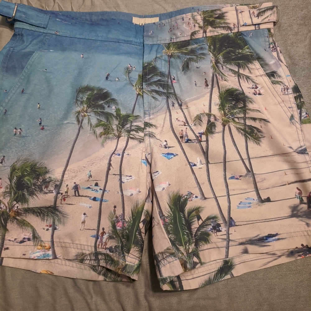 Jachs New York bathing suit palm trees beach sz 32